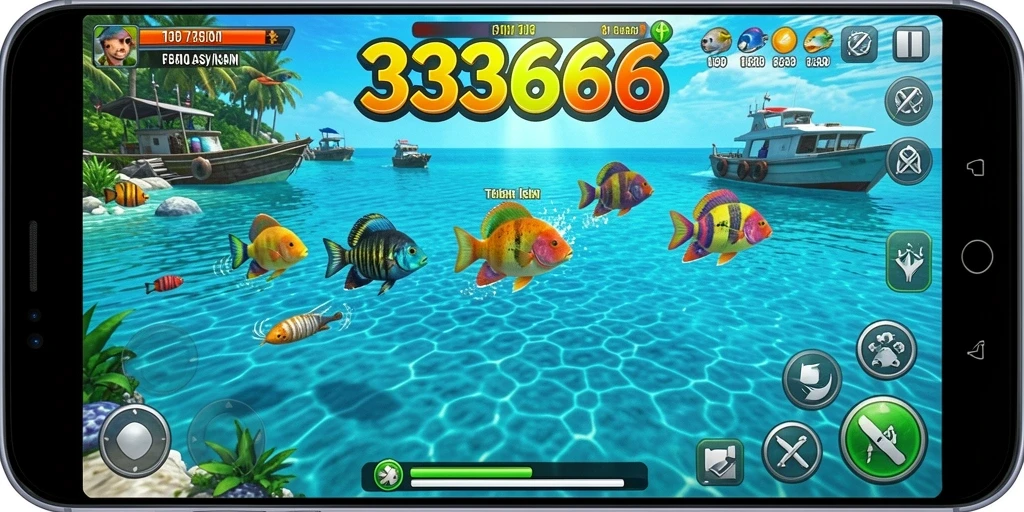 Screenshot utama gameplay Tembak Ikan yang menegangkan dan seru.