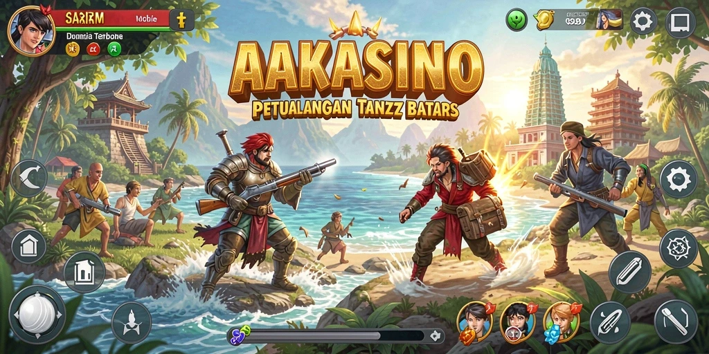 Gameplay AAKASINO yang menampilkan eksplorasi dunia terbuka yang luas.