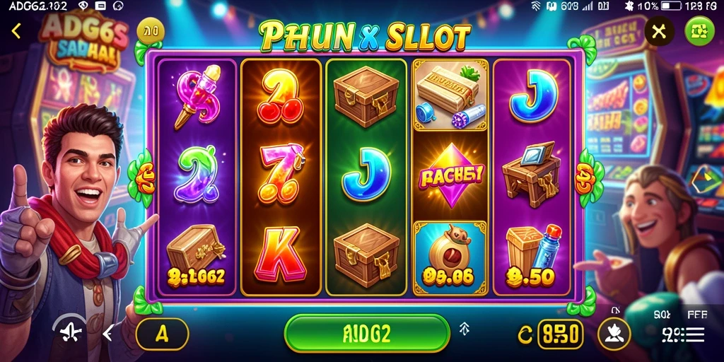 Tampilan gameplay yang menonjol dalam game Slot ADG62.