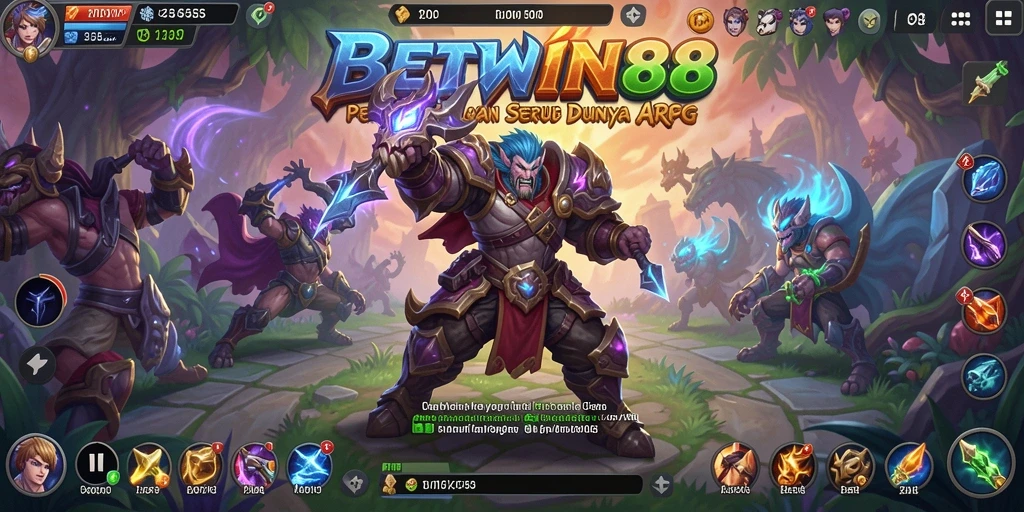 Screenshot BETWIN88 menampilkan aksi pertarungan seru dalam dunia ARPG.