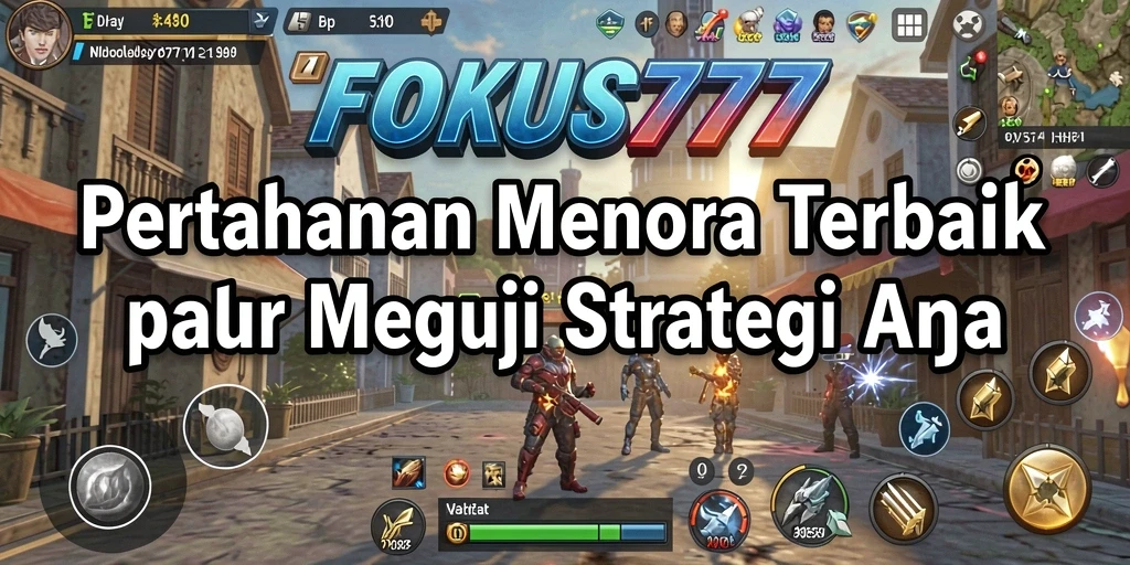 Gameplay seru FOKUS777 dengan menara pertahanan yang menarik.