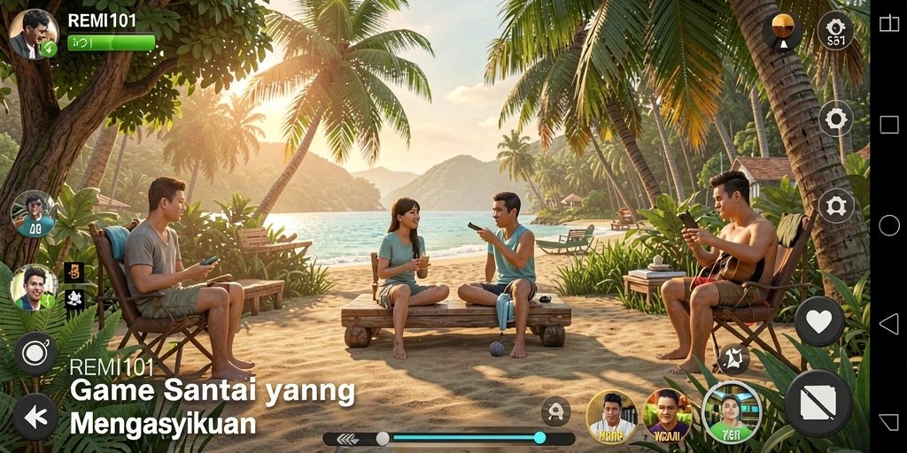 Tampilan gameplay <strong>REMI101</strong> yang ceria dan menghibur.