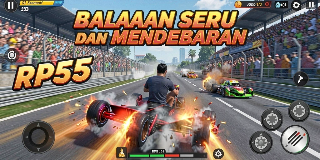Tampilkan gameplay balapan seru di RP55 dengan grafis menakjubkan.