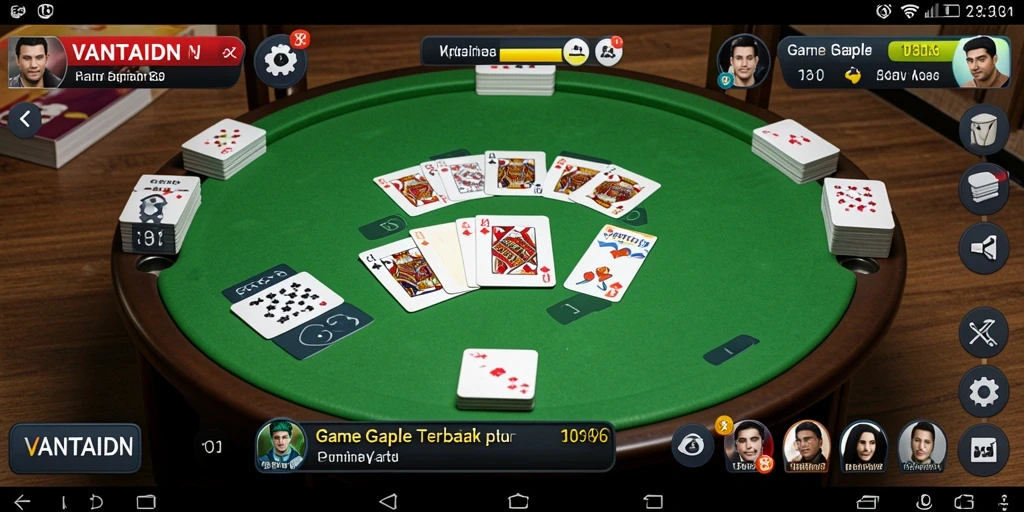 Screenshot dari gameplay <strong>VANTAIDN</strong> yang menunjukkan keseruan bermain Gaple.