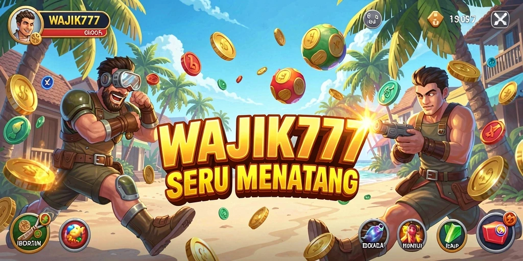 Tangkapan layar utama WAJIK777 menunjukkan keseruan gameplay Arcade.