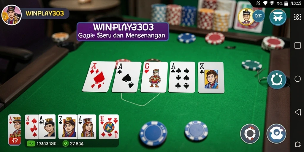 Tampilan gameplay Gaple yang menarik dan seru.
